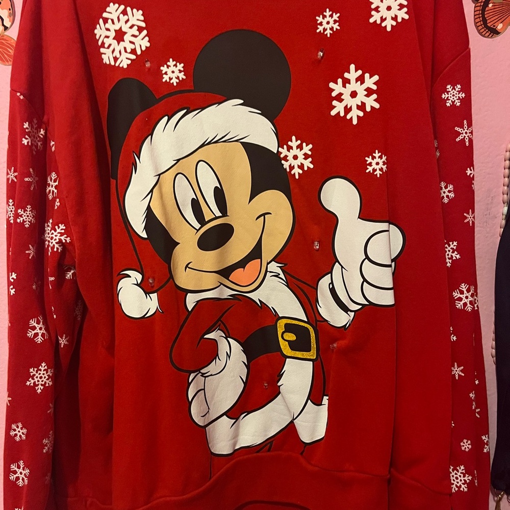 Red Mickey Mouse Christmas Sweater